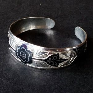 Vintage Solid Silver Cuff Bracelet